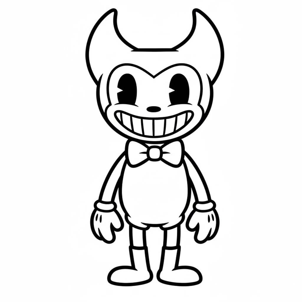 Bendy zdarma základní tisknutelné omalovánka