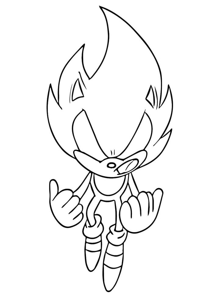 Dark Sonic k vytisknutí zdarma omalovánka