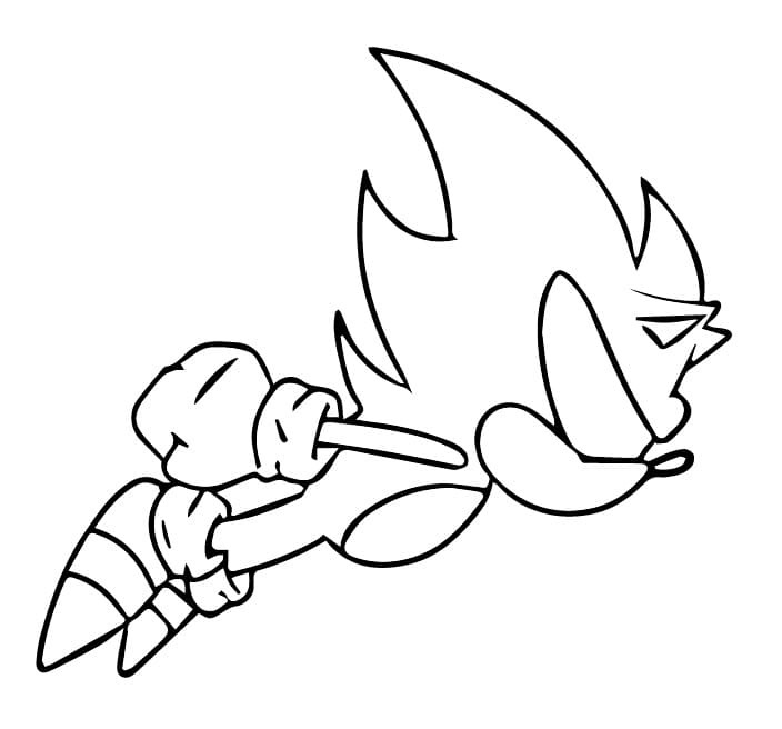 Dark Sonic k vytisknutí omalovánka