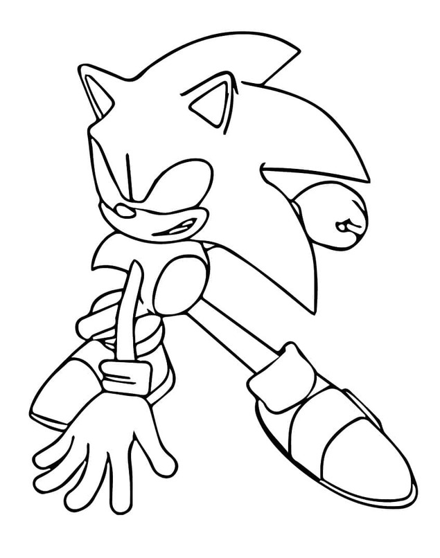 Dark Sonic pro děti omalovánka