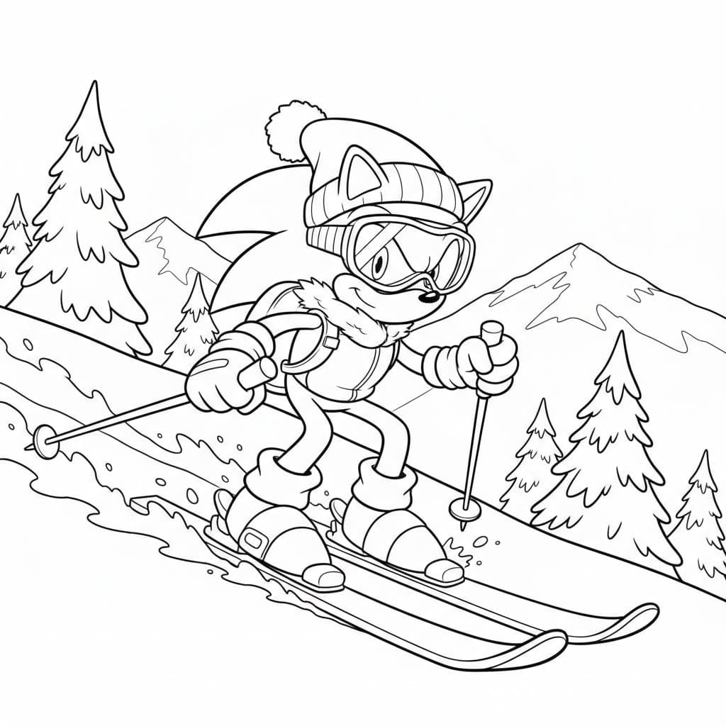 Dark Sonic zdarma pro děti omalovánka