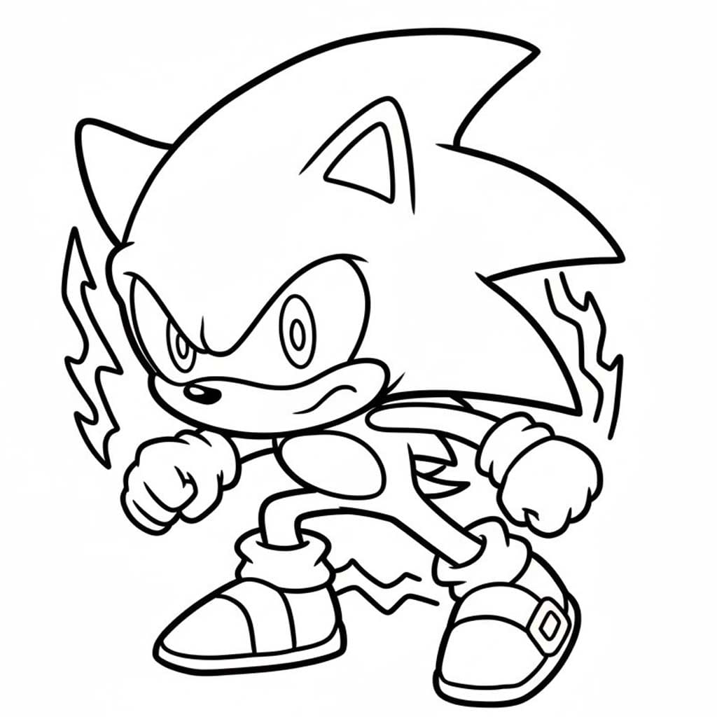 Dark Sonic zdarma prostý omalovánka