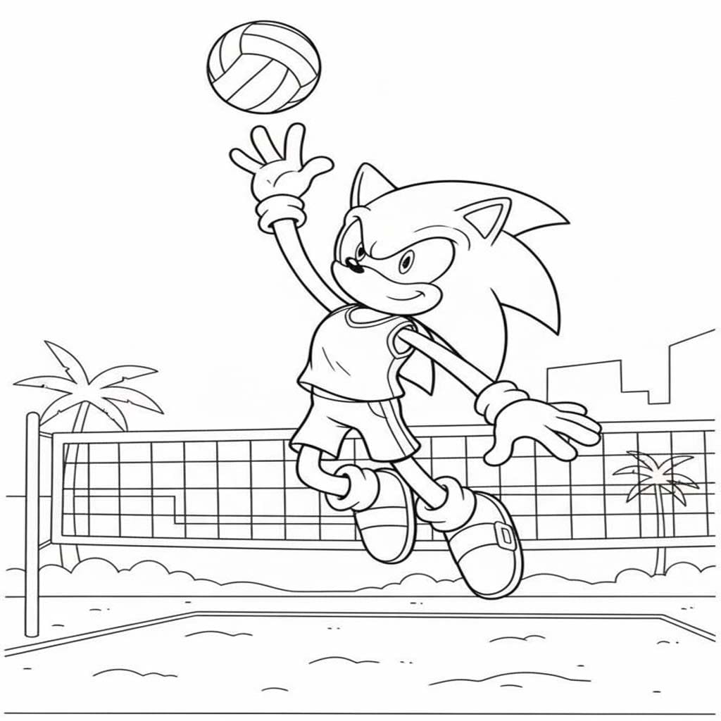 Dark Sonic zdarma snadný tisknutelné omalovánka