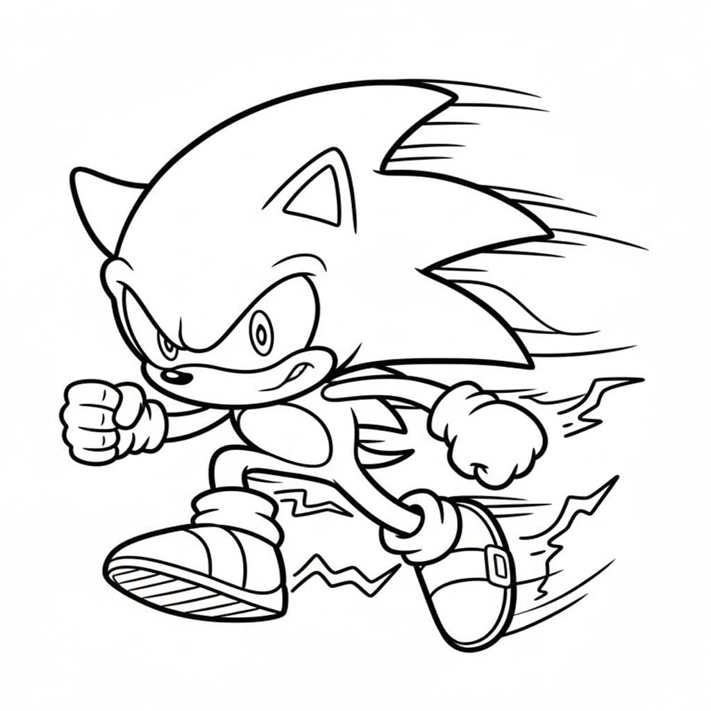 Dark Sonic zdarma snadný omalovánka