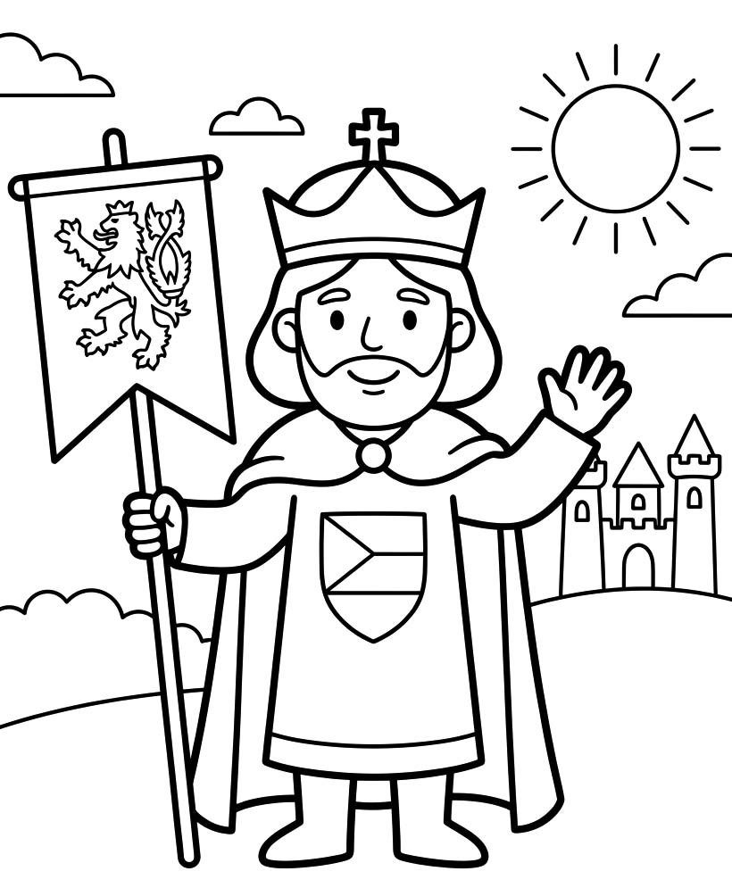 Den české státnosti zdarma omalovánka