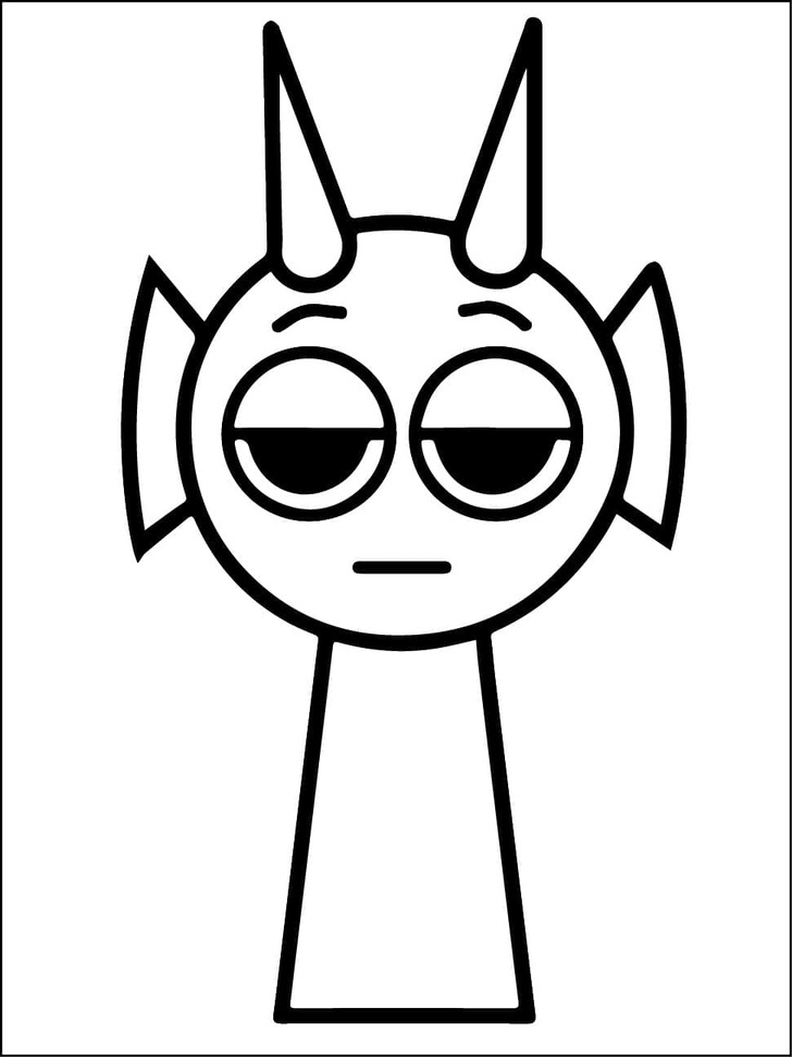 Incredibox Sprunki k vytisknutí zdarma omalovánka