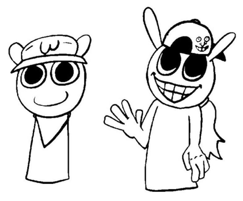 Incredibox Sprunki zdarma prostý omalovánka