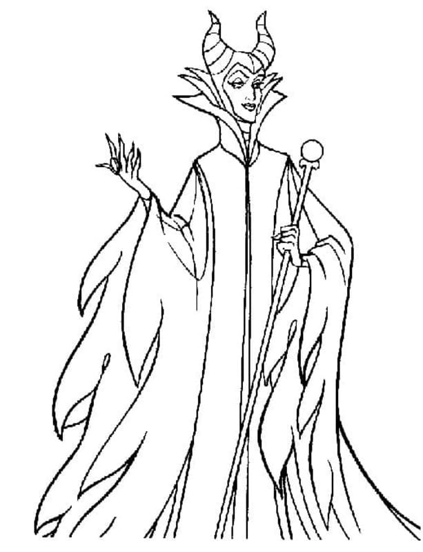 Maleficent pro děti omalovánka