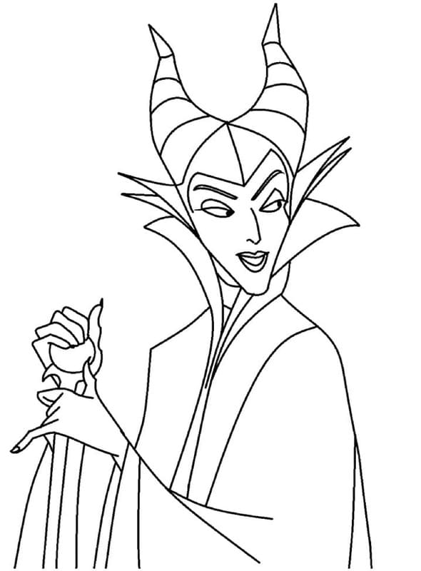 Maleficent zdarma pro děti omalovánka
