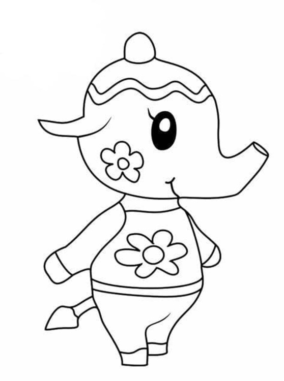 Nakreslete Animal Crossing k vytisknutí zdarma omalovánka