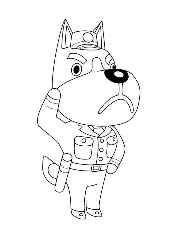 Nakreslete Animal Crossing prostý tisknutelné omalovánka