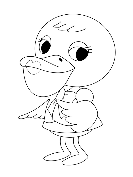 Nakreslete Animal Crossing prostý omalovánka