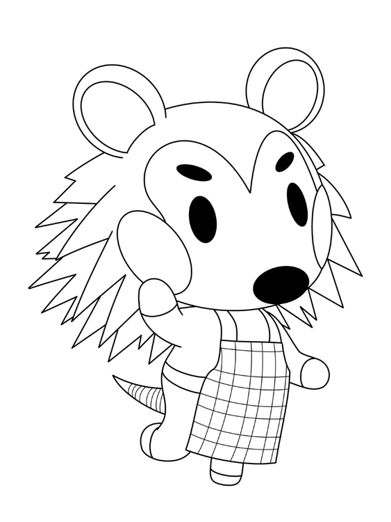 Nakreslete Animal Crossing tisknutelné pro děti omalovánka