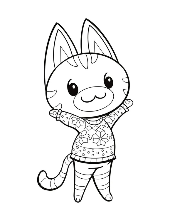 Nakreslete Animal Crossing základní omalovánka