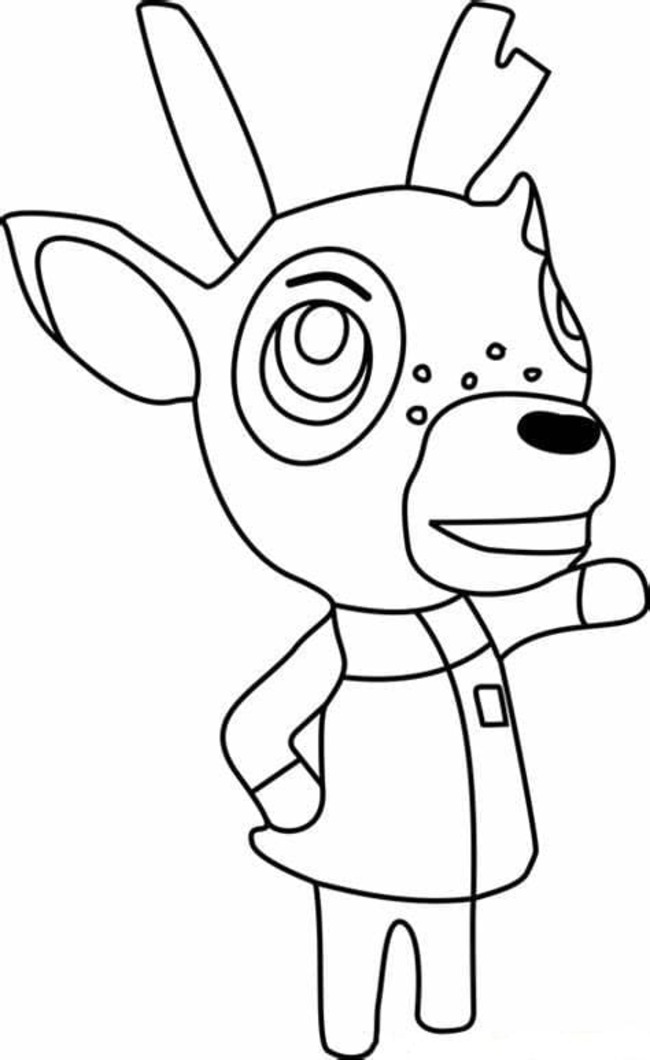 Nakreslete Animal Crossing zdarma prostý tisknutelné omalovánka