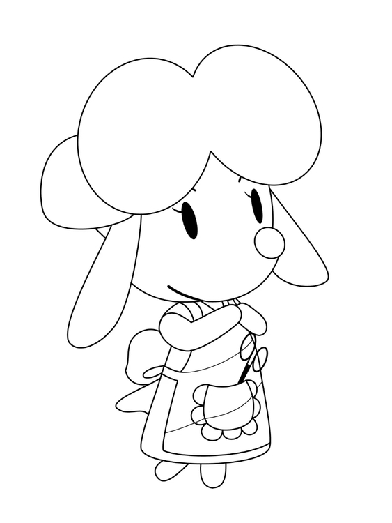 Nakreslete Animal Crossing zdarma snadný omalovánka