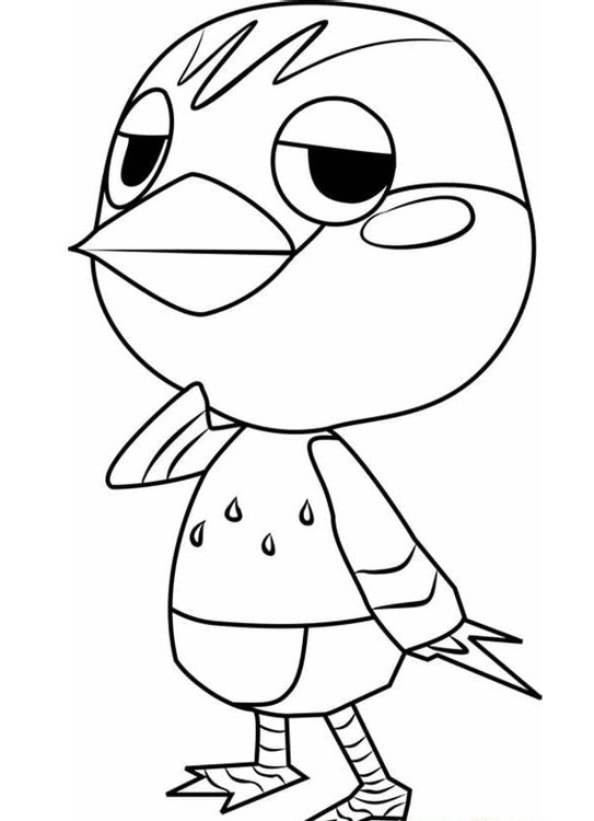 Nakreslete Animal Crossing zdarma základní omalovánka