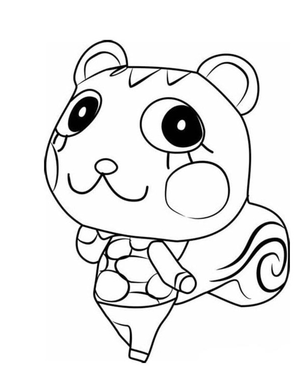 Nakreslete Animal Crossing omalovánka