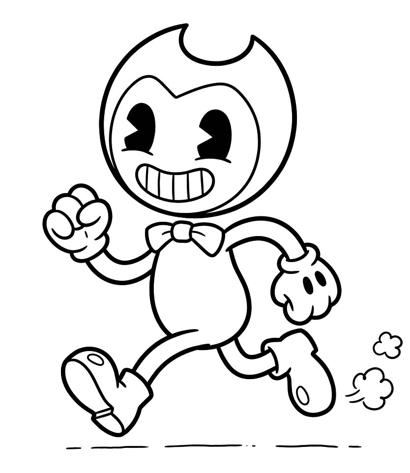 Nakreslete Bendy k vytisknutí omalovánka