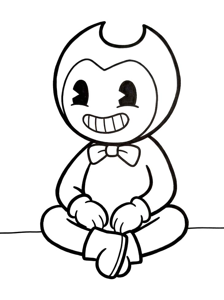 Nakreslete Bendy prostý tisknutelné omalovánka