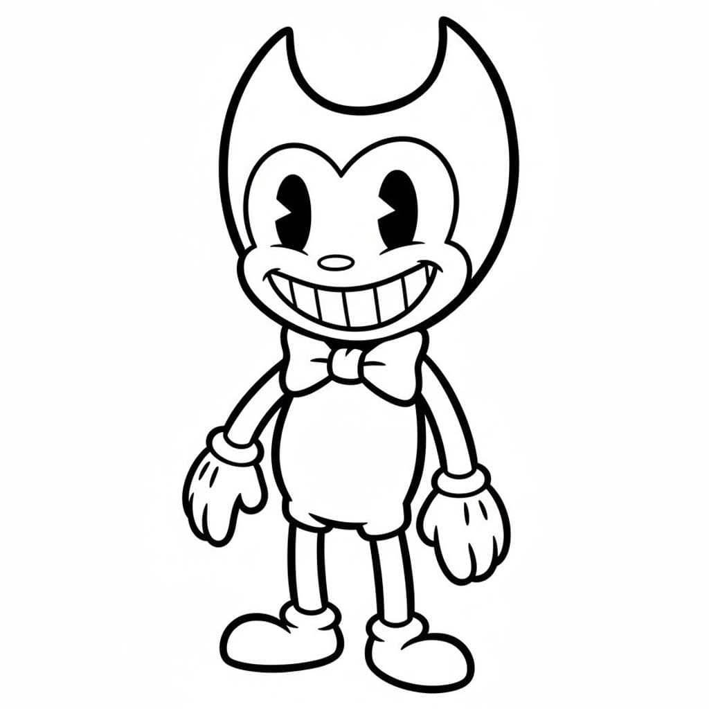 Nakreslete Bendy snadný tisknutelné omalovánka