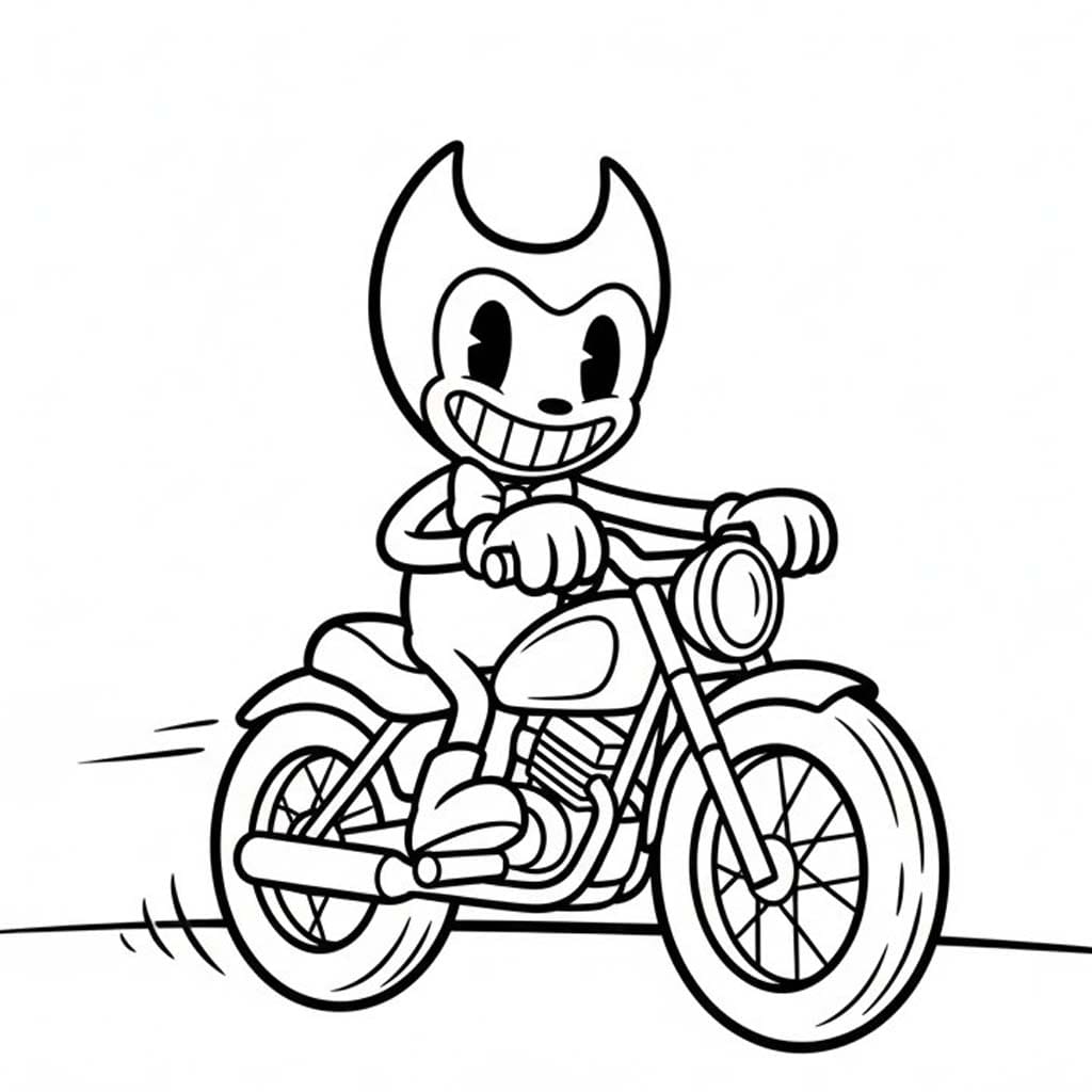 Nakreslete Bendy zdarma snadný tisknutelné omalovánka
