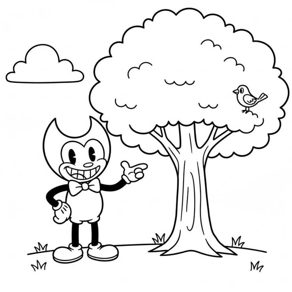 Nakreslete Bendy zdarma snadný omalovánka