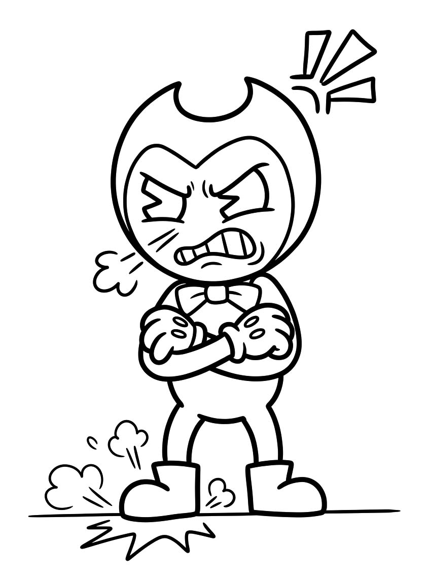 Nakreslete Bendy omalovánka