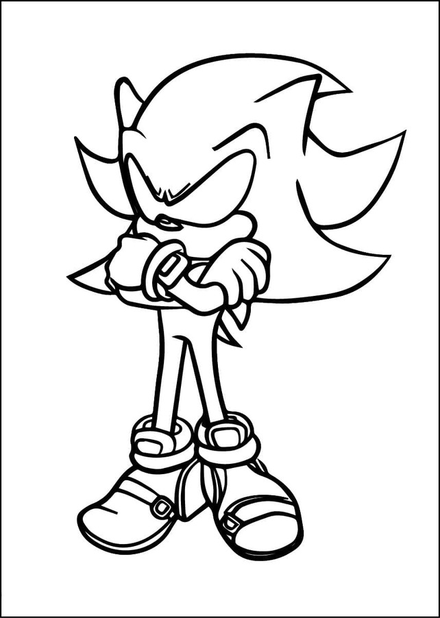 Nakreslete Dark Sonic pro děti omalovánka