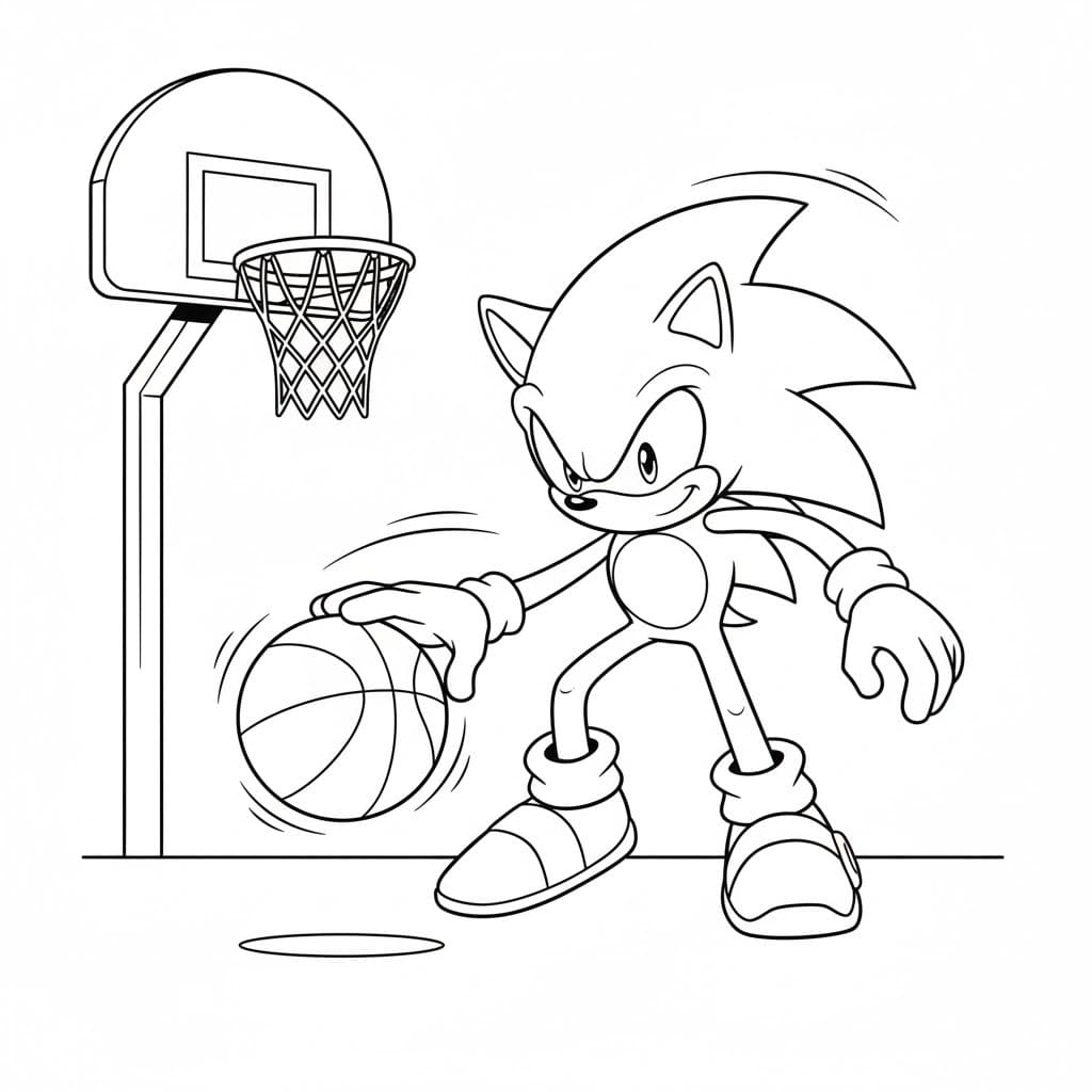 Nakreslete Dark Sonic prostý tisknutelné omalovánka