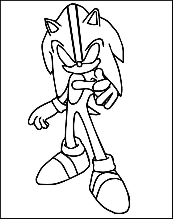 Nakreslete Dark Sonic prostý omalovánka