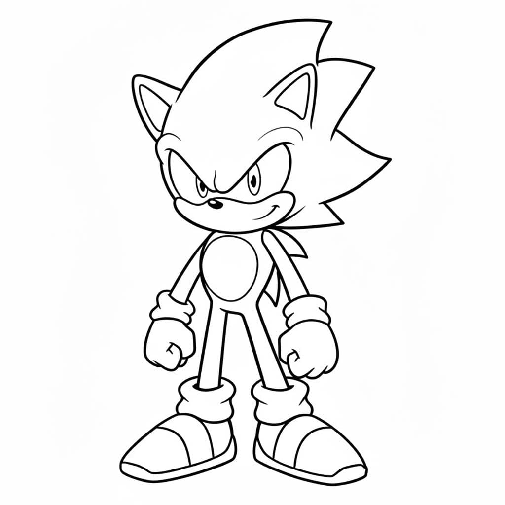 Nakreslete Dark Sonic snadný omalovánka