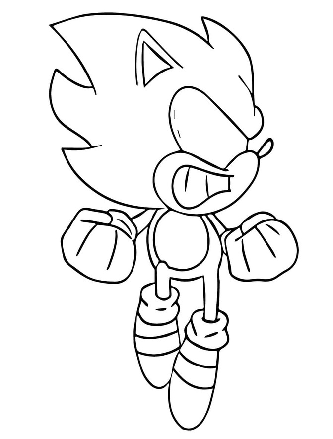 Nakreslete Dark Sonic tisknutelné pro děti omalovánka