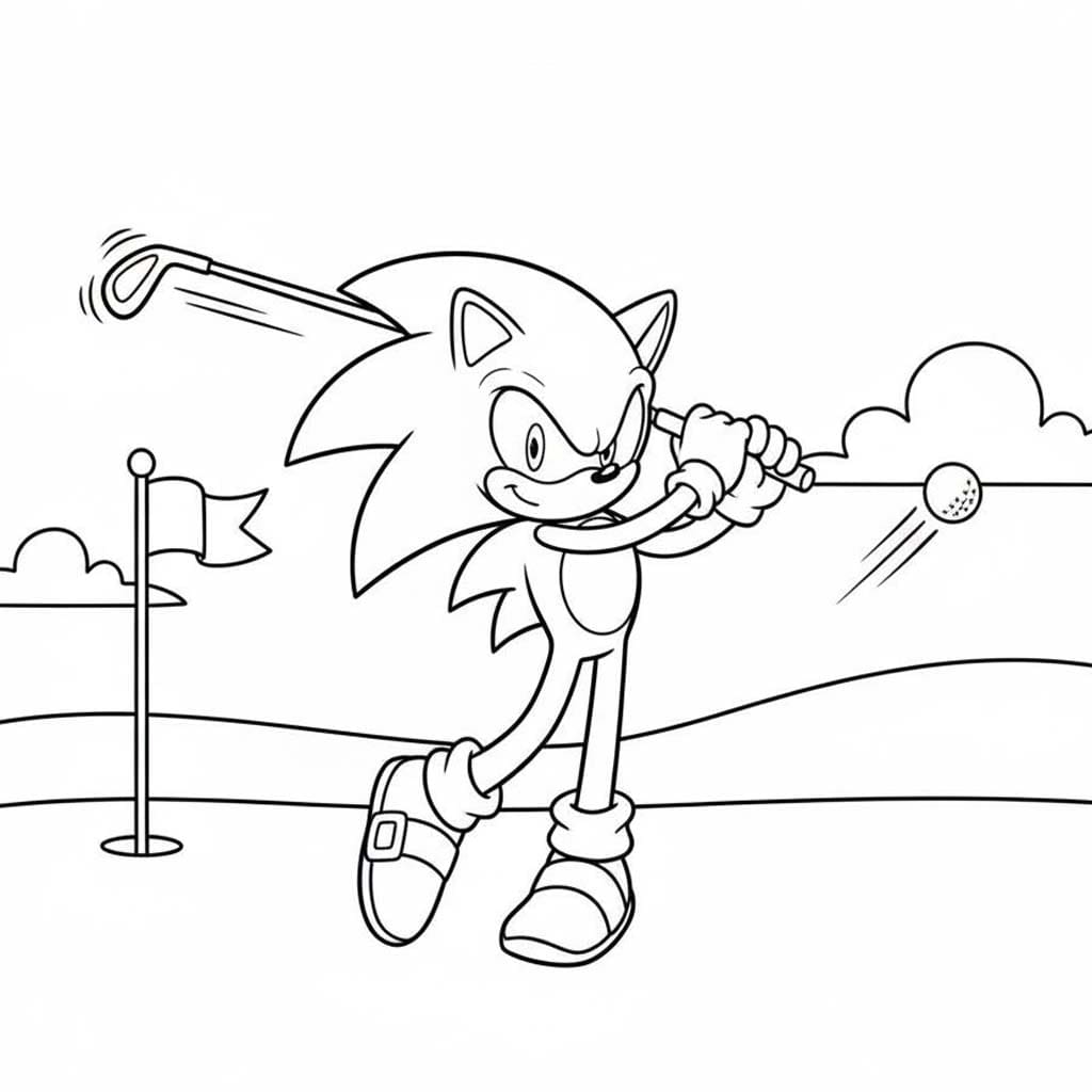 Nakreslete Dark Sonic základní tisknutelné omalovánka
