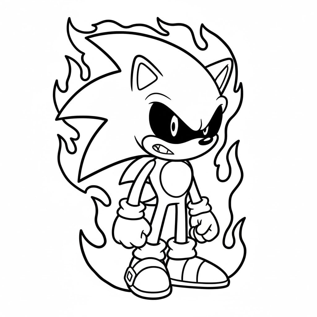 Nakreslete Dark Sonic základní omalovánka