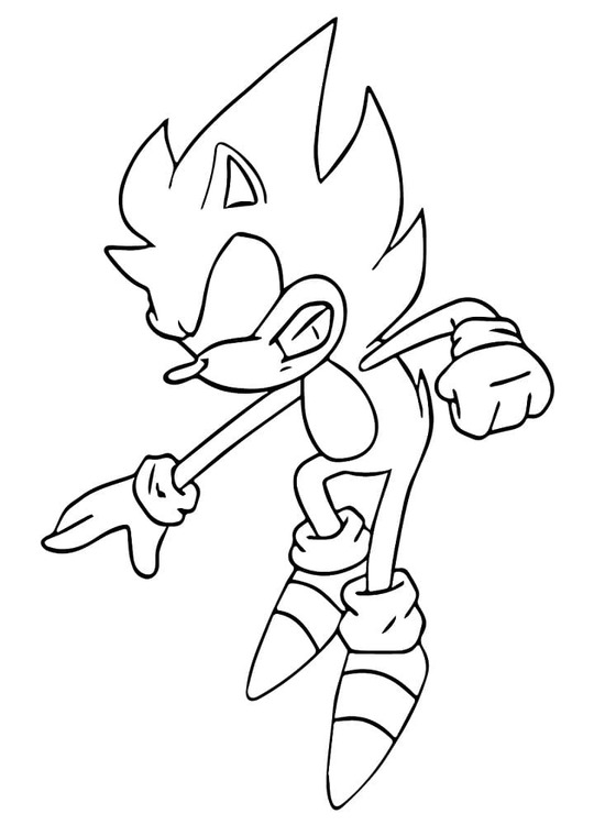 Nakreslete Dark Sonic zdarma pro děti omalovánka
