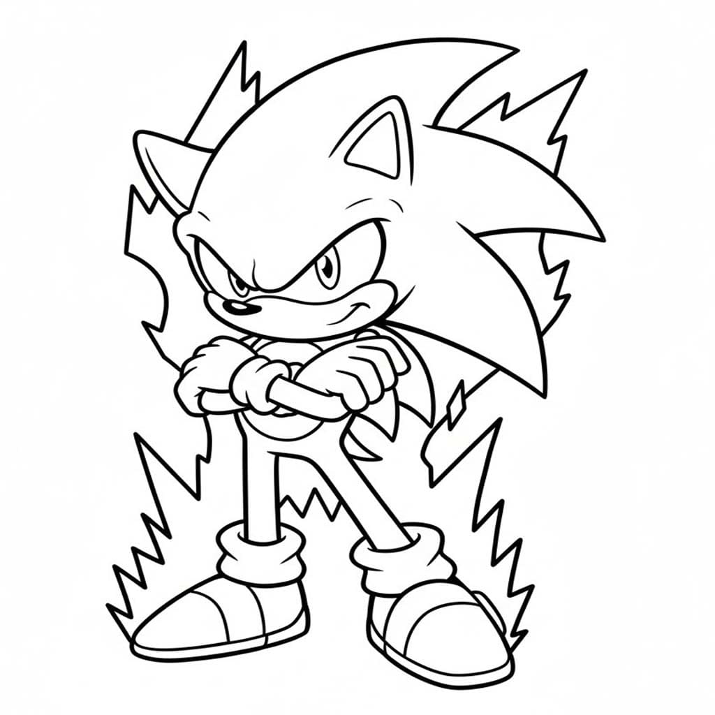 Nakreslete Dark Sonic zdarma prostý omalovánka