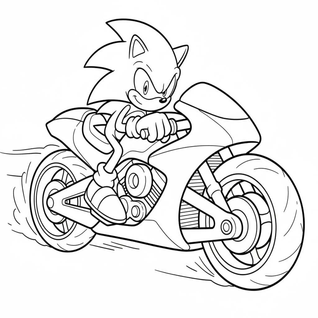 Nakreslete Dark Sonic zdarma základní tisknutelné omalovánka