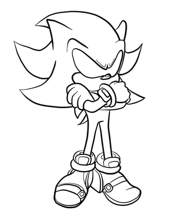Nakreslete Dark Sonic zdarma základní omalovánka