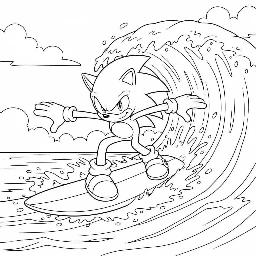 Nakreslete Dark Sonic zdarma omalovánka