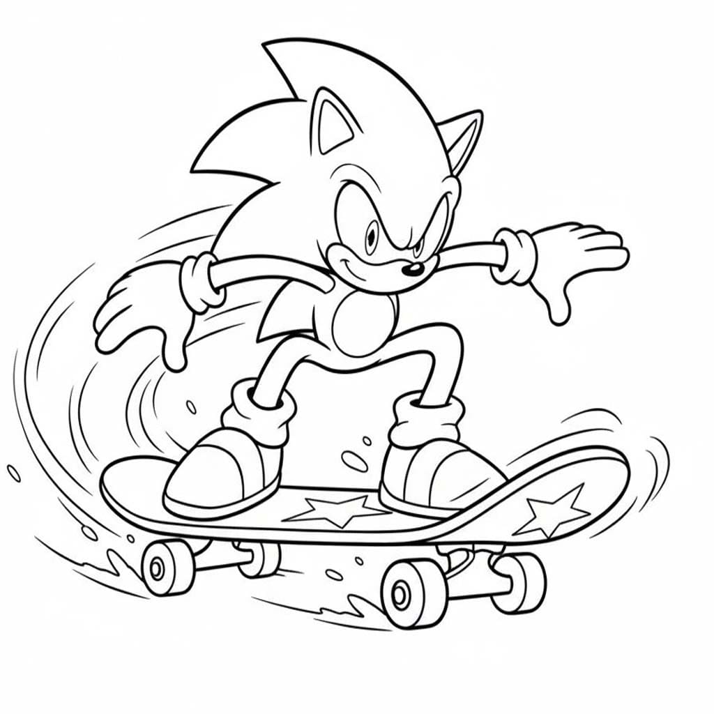 Nakreslete Dark Sonic omalovánka