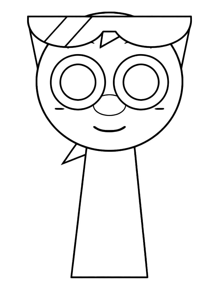 Nakreslete Incredibox Sprunki k vytisknutí omalovánka