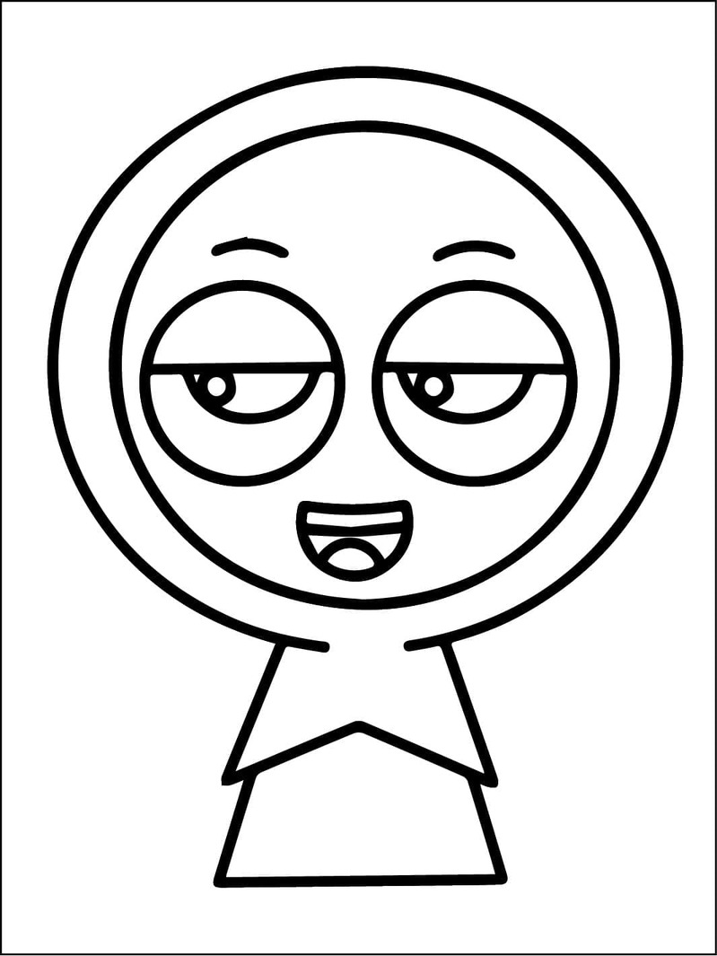 Nakreslete Incredibox Sprunki snadný tisknutelné omalovánka