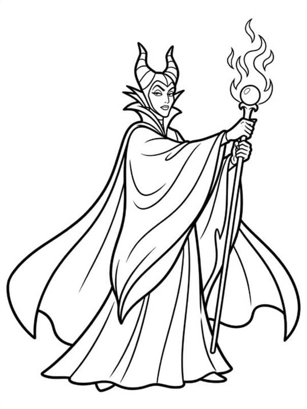 Nakreslete Maleficent k vytisknutí omalovánka