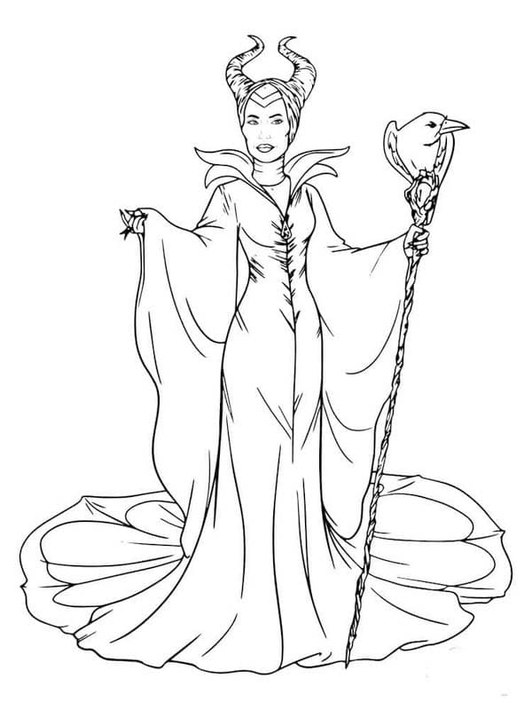Nakreslete Maleficent pro děti omalovánka