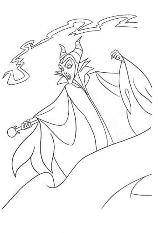 Nakreslete Maleficent prostý omalovánka