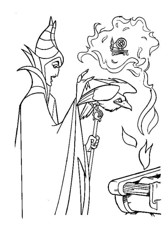 Nakreslete Maleficent tisknutelné omalovánka