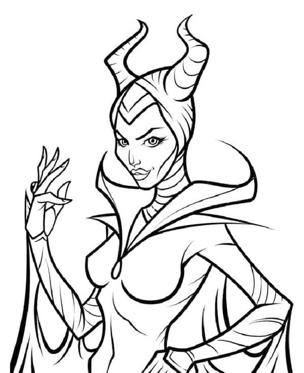 Nakreslete Maleficent zdarma pro děti omalovánka