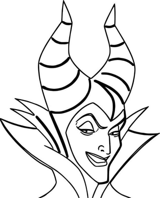 Nakreslete Maleficent zdarma prostý omalovánka