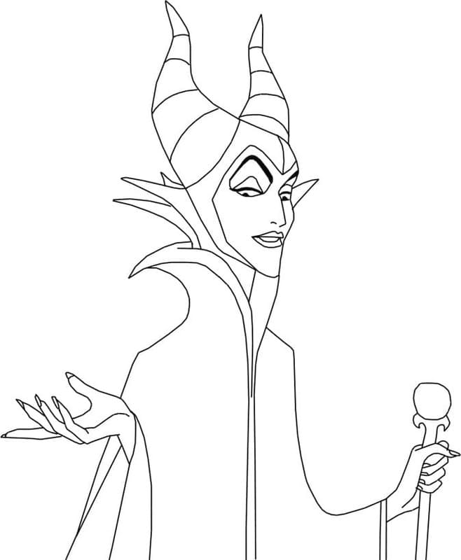 Nakreslete Maleficent zdarma snadný omalovánka